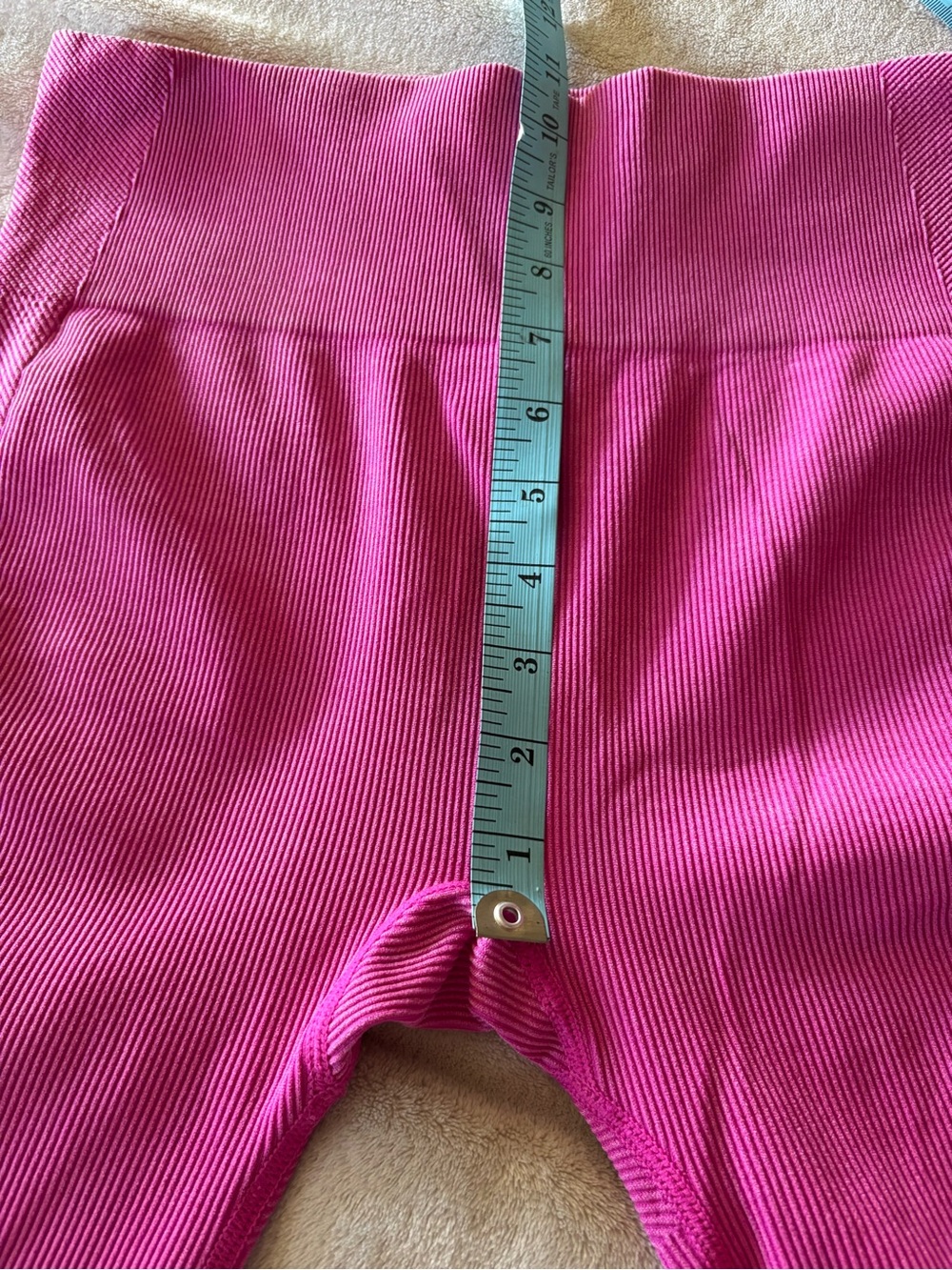 JoyLab Pink Ribbed Compression Leggings - Picture 6 of 8